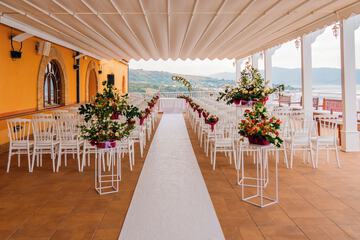 Outdoor wedding area