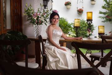 Outdoor wedding area