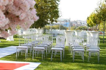 Outdoor wedding area