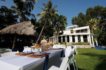 Outdoor wedding area