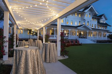 Outdoor banquet area