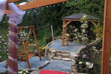 Outdoor wedding area