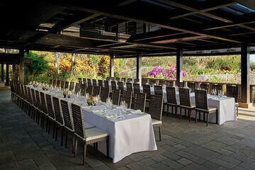 Outdoor banquet area