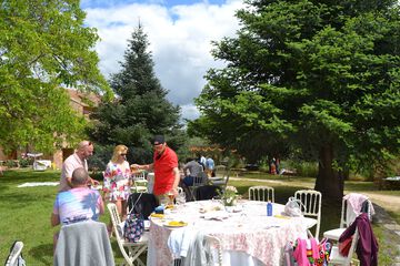 Outdoor wedding area