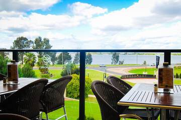 Outdoor banquet area