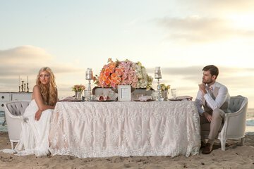 Outdoor wedding area