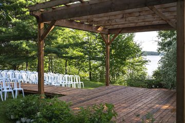 Outdoor wedding area