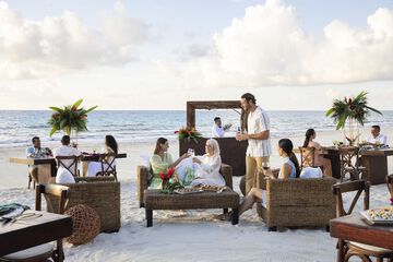 Outdoor banquet area