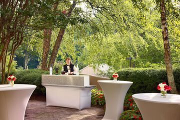 Outdoor banquet area