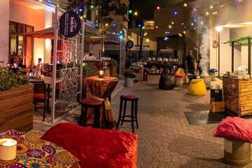 Outdoor banquet area