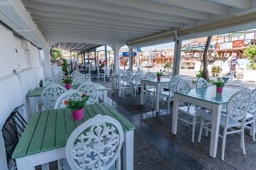 Outdoor banquet area