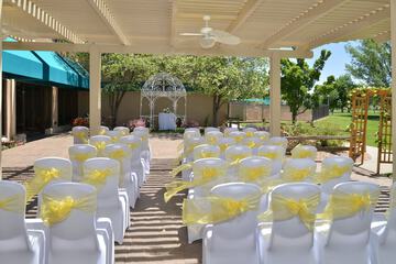 Outdoor wedding area