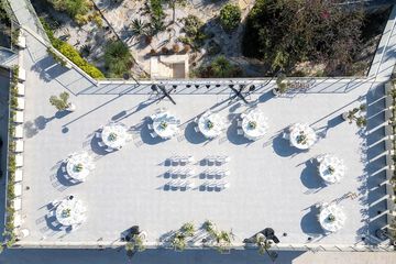 Outdoor wedding area