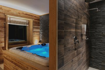 Indoor spa tub