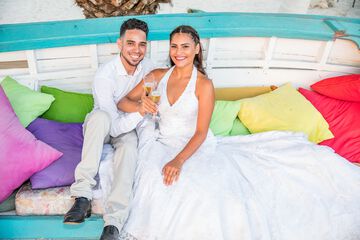 Outdoor wedding area