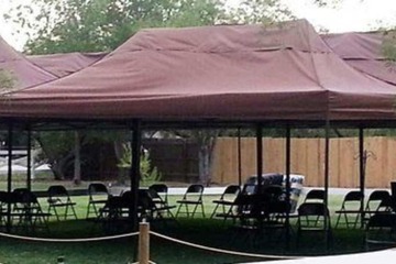 Outdoor wedding area