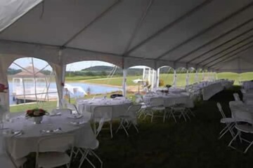 Outdoor wedding area