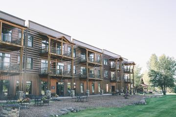 Outdoor banquet area