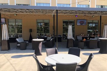 Outdoor banquet area