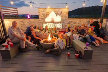 Outdoor banquet area