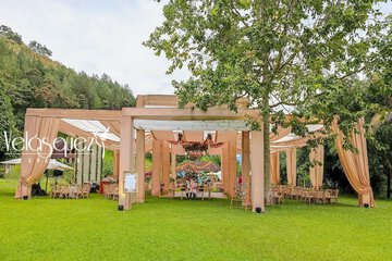Outdoor banquet area