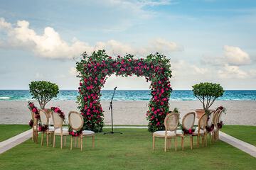 Outdoor wedding area