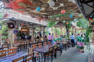 Outdoor banquet area