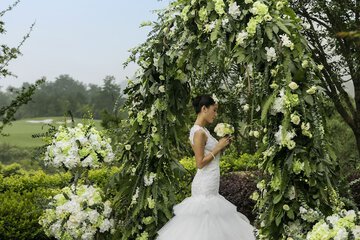 Outdoor wedding area