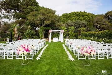 Outdoor wedding area