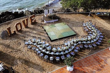 Outdoor wedding area