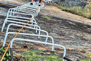 Outdoor rock climbing