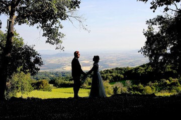 Outdoor wedding area