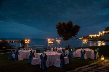 Outdoor wedding area