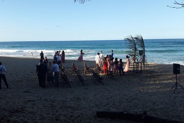 Outdoor wedding area