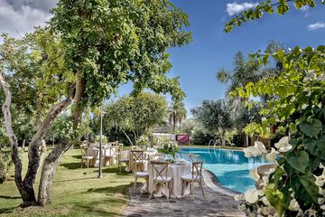 Outdoor wedding area