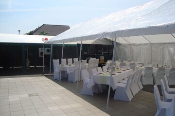 Outdoor wedding area