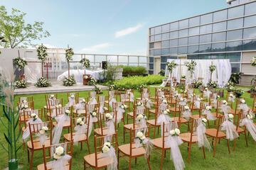 Outdoor wedding area