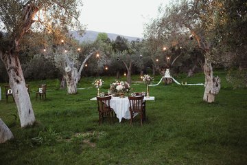 Outdoor wedding area