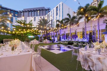 Outdoor wedding area