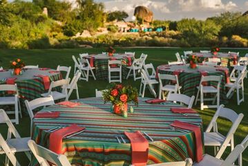 Outdoor banquet area