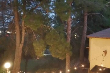 Outdoor banquet area