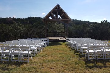 Outdoor wedding area