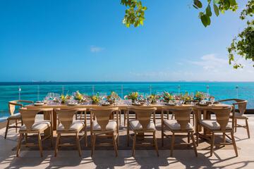 Outdoor banquet area