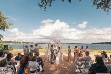 Outdoor wedding area