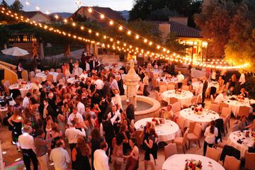 Outdoor banquet area