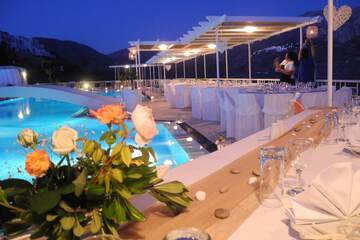 Outdoor wedding area