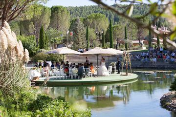 Outdoor wedding area