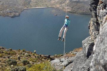 Outdoor rock climbing