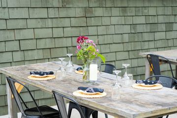 Outdoor banquet area