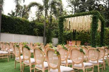 Outdoor banquet area